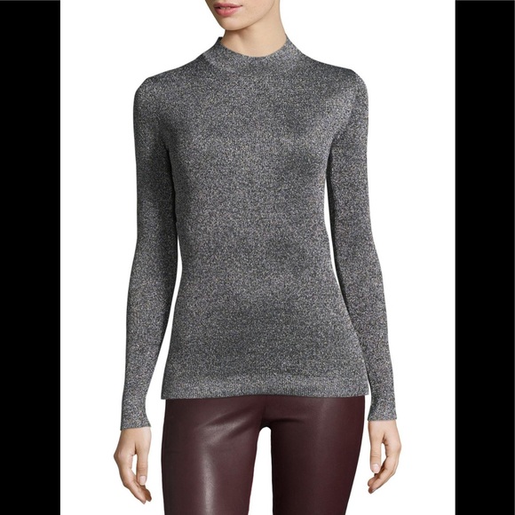 Dodo Bar Or New Fuschia Xenia Ribbed Crew Metallic Sweater. - Picture 12 of 14